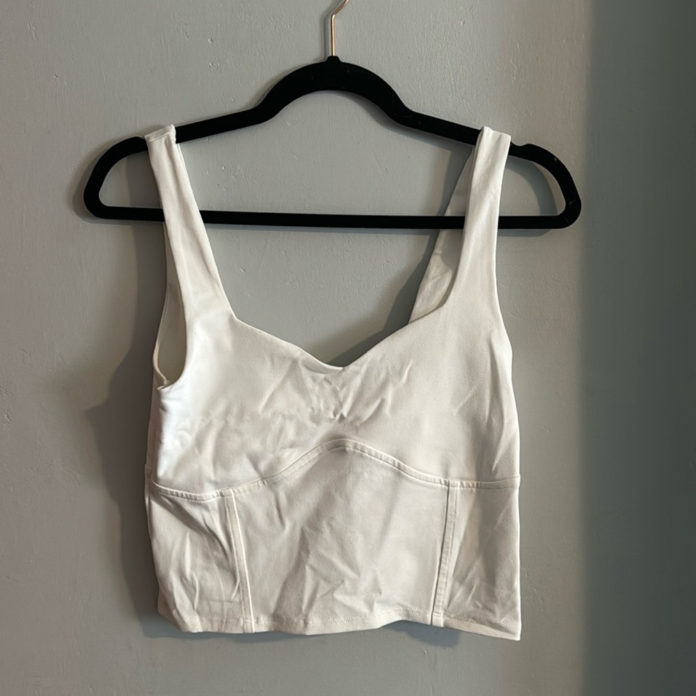 Abercrombie Cropped White Tank